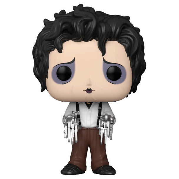 Figurine Funko POP Edward aux mains d'argent en tenue élégante vue de face dans sa boîte vitrine