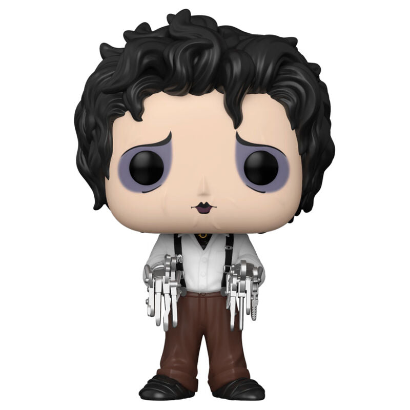 Figurine Funko POP Edward aux mains d'argent en tenue élégante vue de face dans sa boîte vitrine