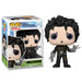 Vue latérale de la figurine Funko POP Edward aux Mains d'Argent montrant sa posture et sa boîte d'exposition