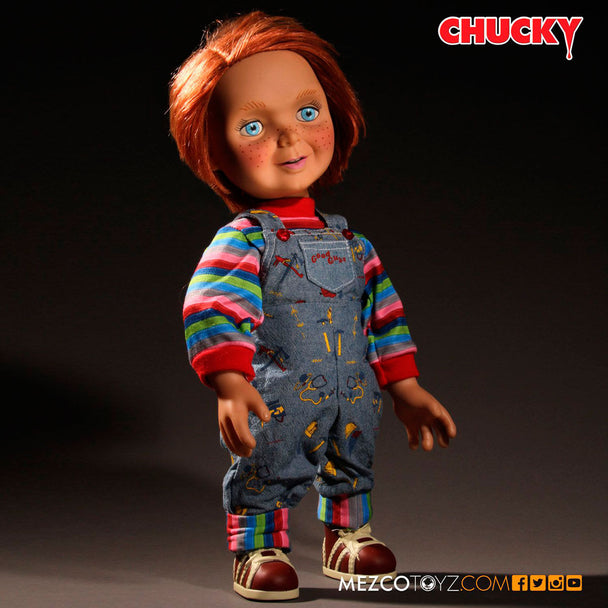 Figurine articulée Chucky Good Guys 38 cm vue de face avec vêtements détaillés