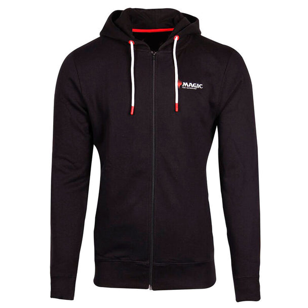 Détail du logo Wizards sur sweat à capuche Magic The Gathering DIFUZED, textile doux et finition soignée