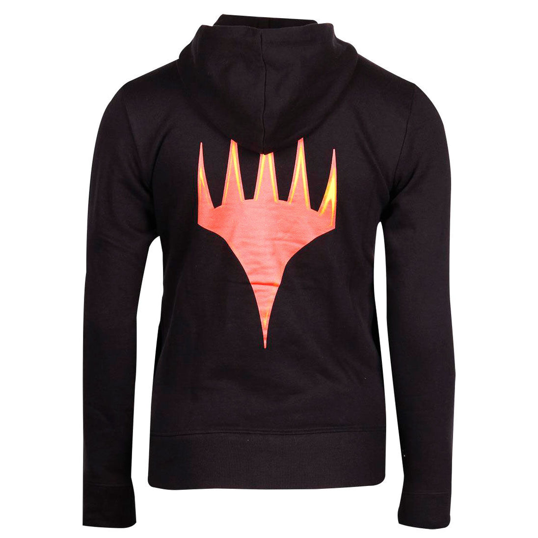 Détail du tissu et logo imprimé du sweat à capuche Magic The Gathering femme DIFUZED