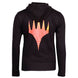 Détail du tissu et logo imprimé du sweat à capuche Magic The Gathering femme DIFUZED