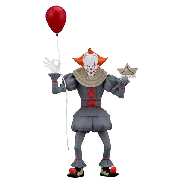 Figurine Pennywise 15cm NECA en position dynamique montrant les couleurs et textures fidèles