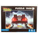 Puzzle 1000 pièces Back to the Future avec la Delorean en pleine action, dimensions 70x50cm