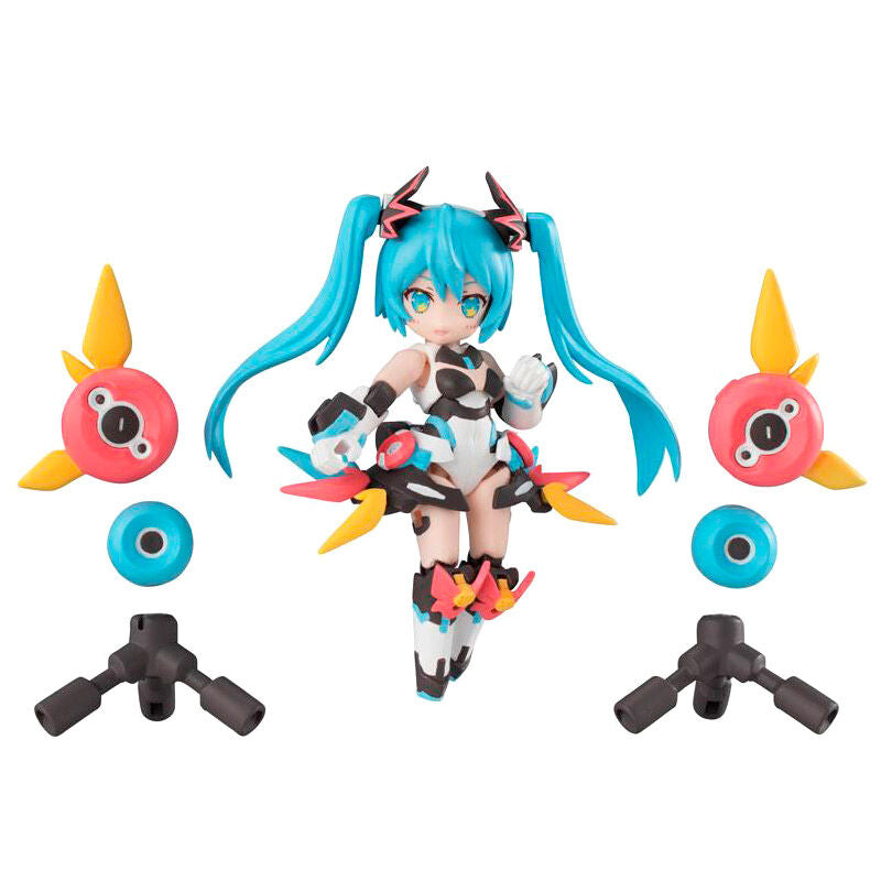 Figurine Hatsune Miku Desktop Army de 8cm vue de face avec détails colorés