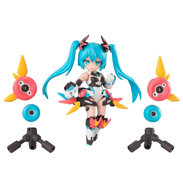 Figurine Hatsune Miku Desktop Army de 8cm vue de face avec détails colorés