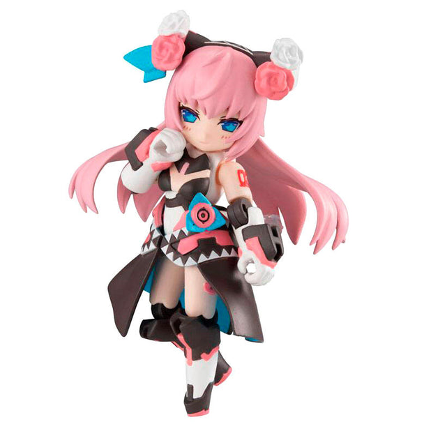 Profil latéral de la figurine Hatsune Miku Desktop Army signée MEGAHOUSE