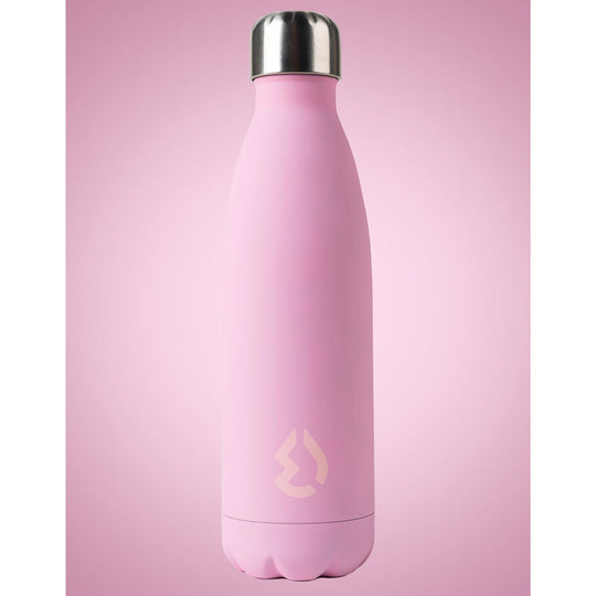 Fermeture étanche de la gourde isotherme rose WATER REVOLUTION, démontrant son système anti-fuite