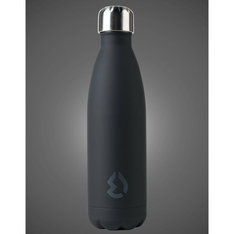 Gourde Water Revolution Black 500ml posée sur une table, sans condensation extérieure