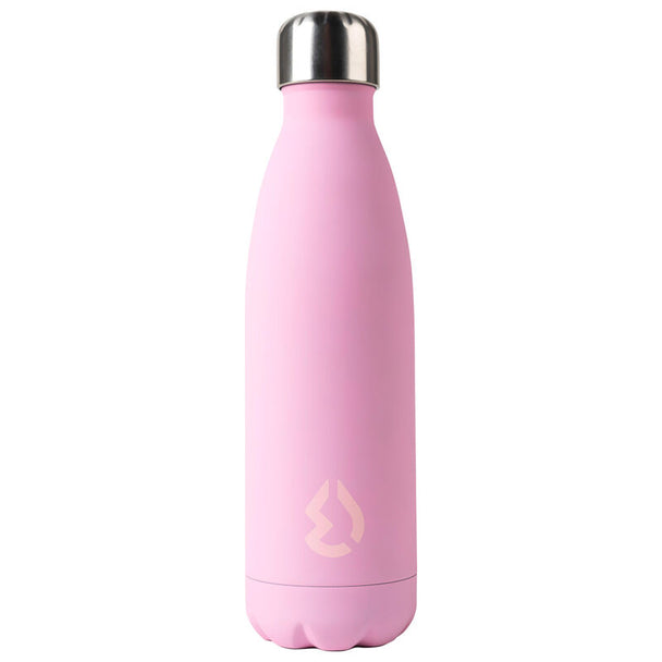 Détail de la double paroi isolante de la gourde rose WATER REVOLUTION, montrant sa capacité thermique