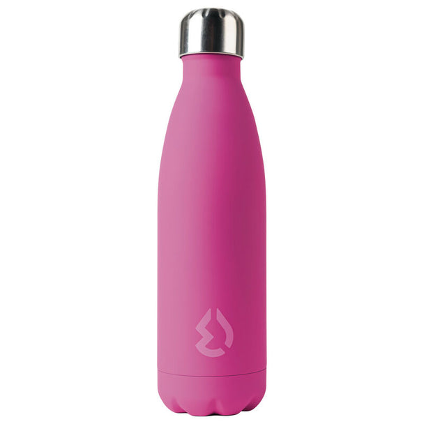 Gros plan sur le bouchon étanche de la bouteille Water Revolution en acier inoxydable fuchsia