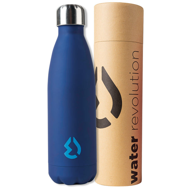 Gourde isotherme WATER REVOLUTION bleue de 500ml en acier inoxydable avec bouchon étanche