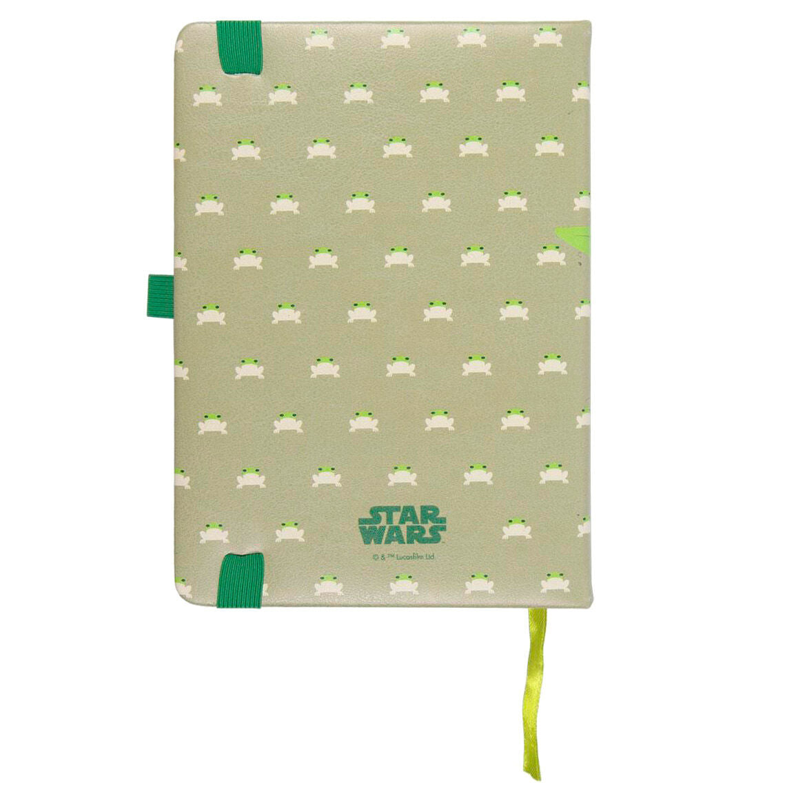Vue rapprochée de la texture simili cuir du cahier Star Wars CERDÁ
