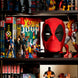 Présentation du buste Deadpool avec application mobile affichée sur smartphone
