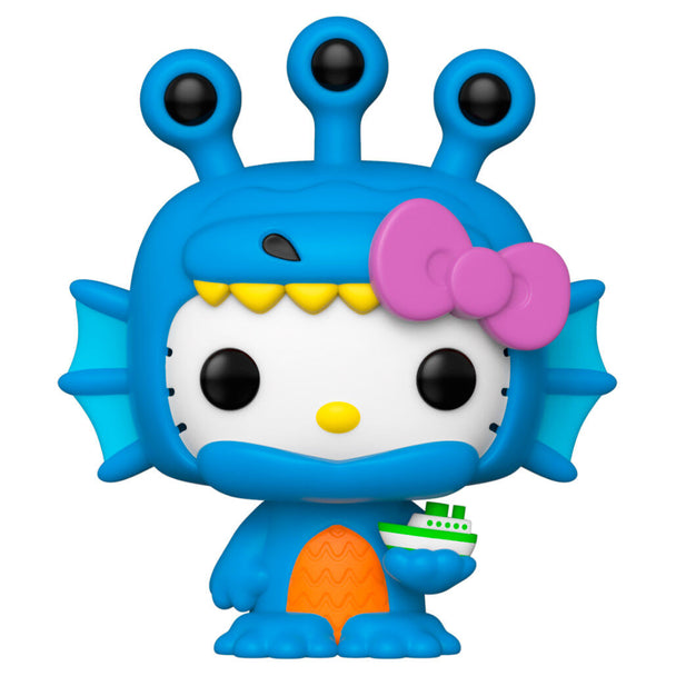 Détail de la figurine Funko POP Hello Kitty Kaiju Sea Kaiju montrant les couleurs et textures vinyl