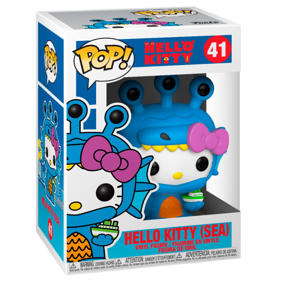 Boîte collector Funko POP Sanrio Hello Kitty Kaiju Sea Kaiju avec logo FUNKO et design coloré