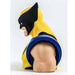 Détail du visage et des griffes aiguisées du buste tirelire Wolverine Marvel X-Men