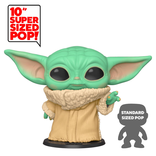 Figurine POP FUNKO Mandalorian Yoda The Child de 25 cm vue de face en vinyle