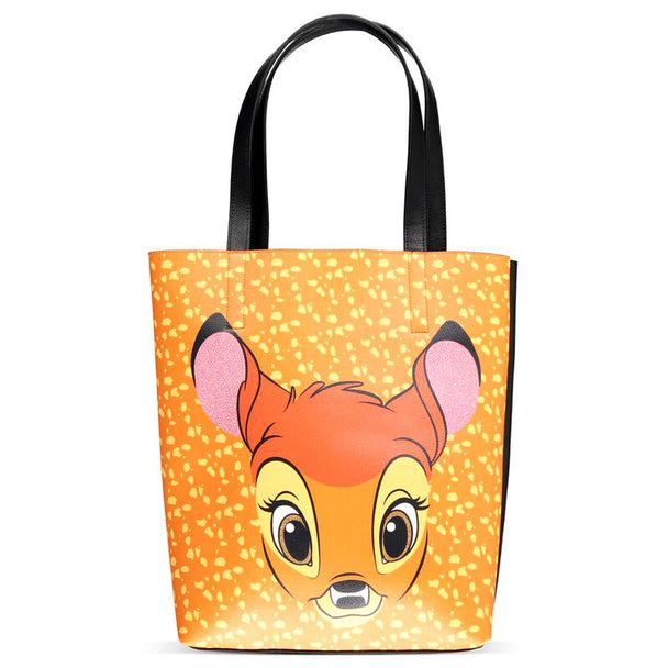 Détail du sac shopping Disney Bambi montrant la texture du tissu et la qualité des finitions aux dimensions 37x11x35cm