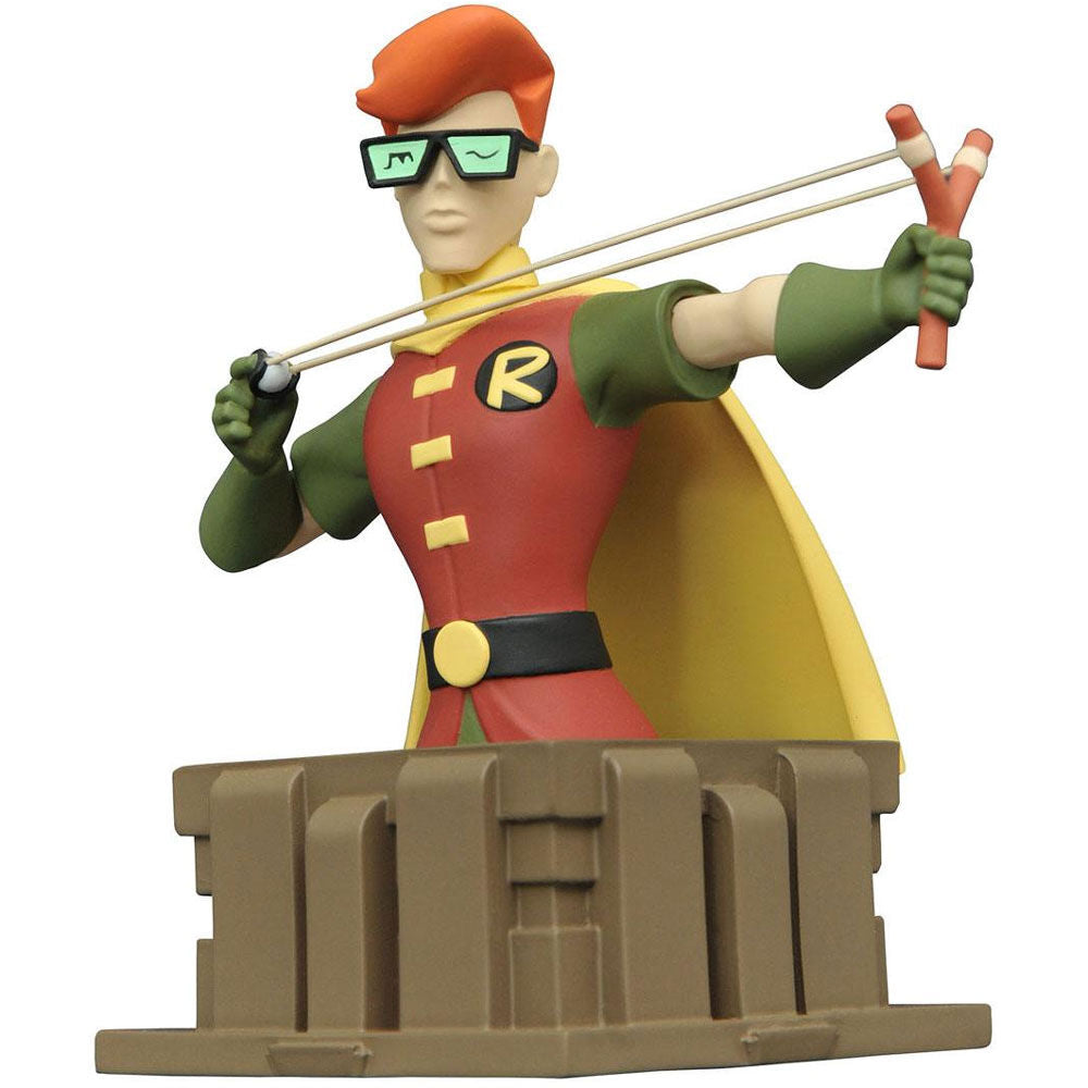Buste en résine de Batman Dark Knight et Robin de 13 cm, édition limitée DIAMOND SELECT inspirée de la série animée DC Comics.