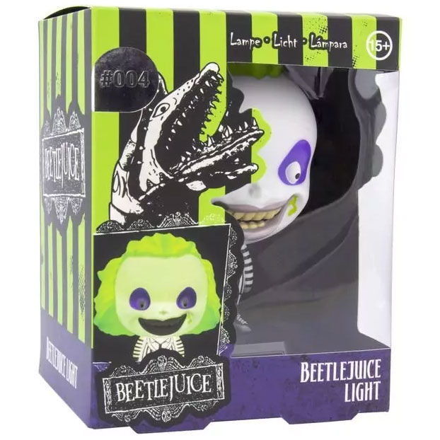 Vue latérale de la lampe Icon Beetlejuice avec indication des piles AAA