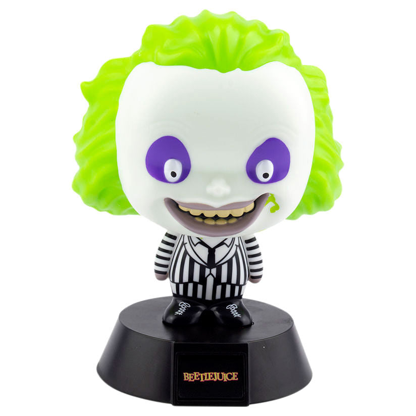 Lampe Icon Beetlejuice PALADONE vue de face avec éclairage LED allumé