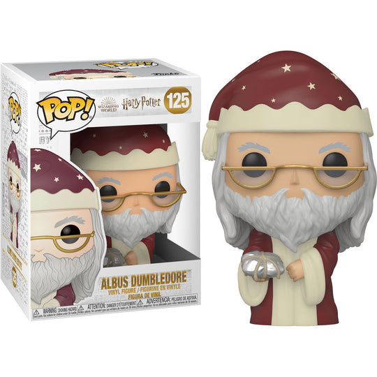 Figurine Funko POP Harry Potter Dumbledore Holiday en vinyl de 9 cm dans sa boîte fenêtre