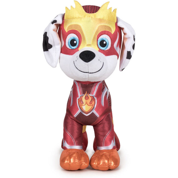 Peluche de Marshall de la Pat'Patrouille en peluche douce de 27 cm, fabriquée par Spin Master, parfaite pour les enfants.