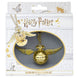 Montre collier Harry Potter Golden Snitch vue de face avec détails dorés et chaîne fine