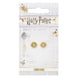 Boîte d'emballage élégante contenant les boucles d'oreilles Harry Potter Time Turner plaqué or