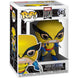 Vue rapprochée de la figurine Funko POP Wolverine Marvel 80th First Appearance avec détails précis et couleurs vives