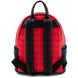 Détail du motif Spiderman sur le sac à dos Loungefly Marvel avec couleurs vives