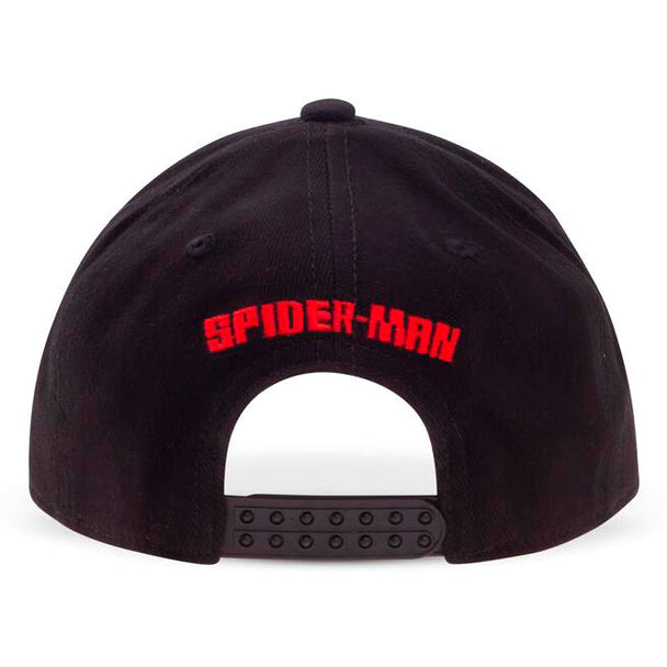 Casquette baseball Marvel Spiderman Minimal Eyes vue de face avec logo minimaliste