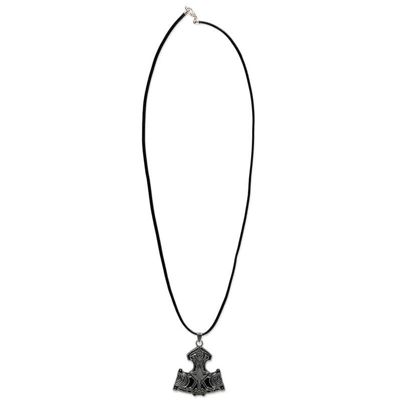 Collier marteau viking Assassin's Creed Valhalla par DIFUZED, bijou en métal avec pendentif marteau détaillé sur fond blanc.