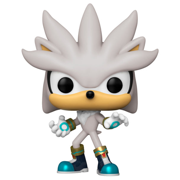Figurine Funko POP Sonic 30e Anniversaire Silver the Hedgehog en vinyle de 9cm dans sa boîte vitrine transparente