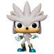 Figurine Funko POP Sonic 30e Anniversaire Silver the Hedgehog en vinyle de 9cm dans sa boîte vitrine transparente