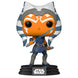 Boîte vitrine de la figurine Funko POP Ahsoka Star Wars Clone Wars montrant le design coloré et le logo officiel Funko
