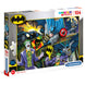 Image du puzzle DC Comics Batman 104 pièces de CLEMENTONI montrant la boîte colorée avec logo Batman