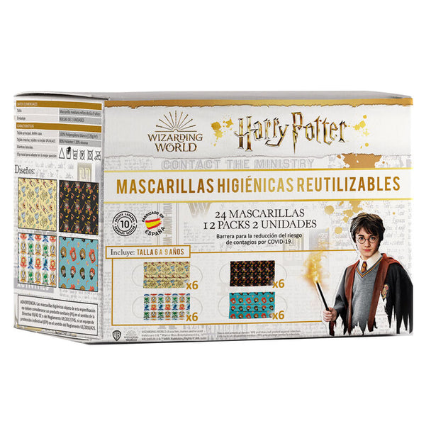 Masque Harry Potter pour enfant 6-9 ans avec design assorti, vue de face