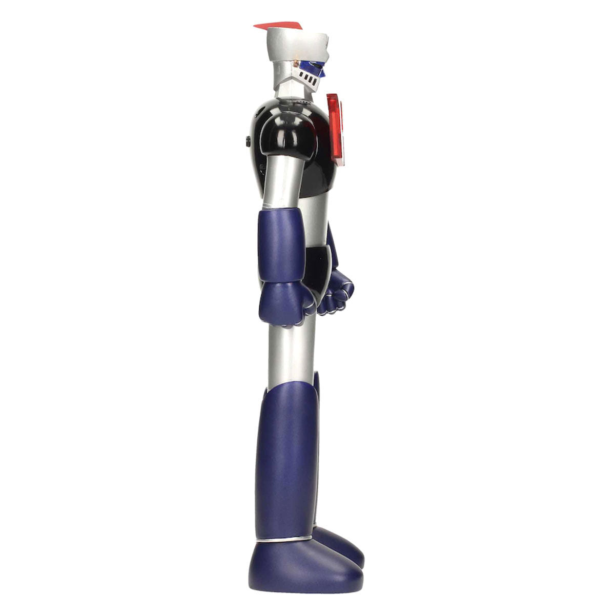 Photo rapprochée des mains et du torse éclairé de la figurine Mazinger Z SD TOYS