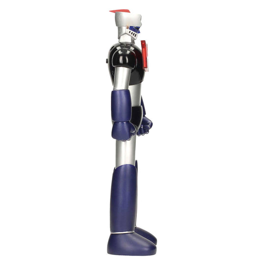Photo rapprochée des mains et du torse éclairé de la figurine Mazinger Z SD TOYS