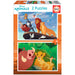 Boîte du puzzle EDUCA BORRAS Le Roi Lion avec illustrations et détails des 2 puzzles de 48 pièces