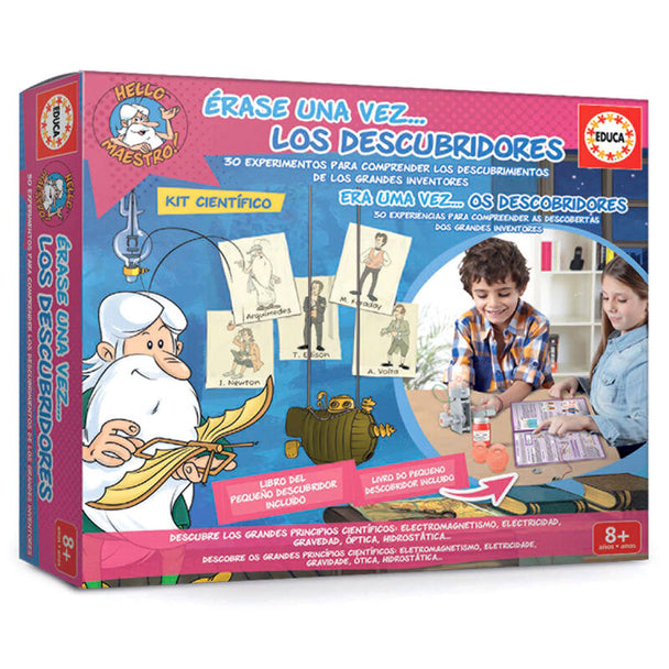 Composants du kit scientifique incluant plaques métalliques, tubes en plastique et illusions d'optique