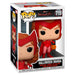 Détail de la figurine Funko POP WandaVision Wanda Halloween montrant les couleurs et accessoires du personnage