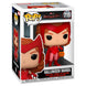 Détail de la figurine Funko POP WandaVision Wanda Halloween montrant les couleurs et accessoires du personnage