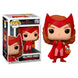 Vue latérale de la figurine Funko POP Wanda Halloween dans sa boîte transparente officielle Marvel