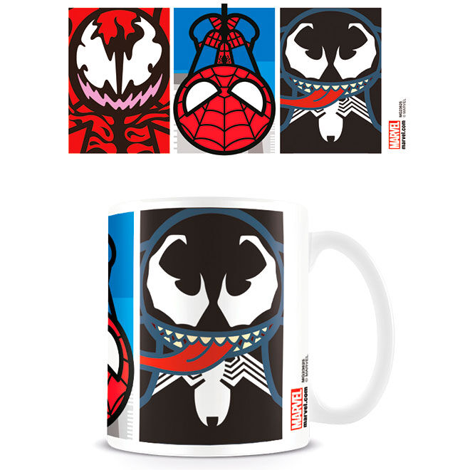 Mug en céramique Marvel Spiderman Venom style kawaii avec une capacité de 315ml, parfait pour les boissons chaudes.