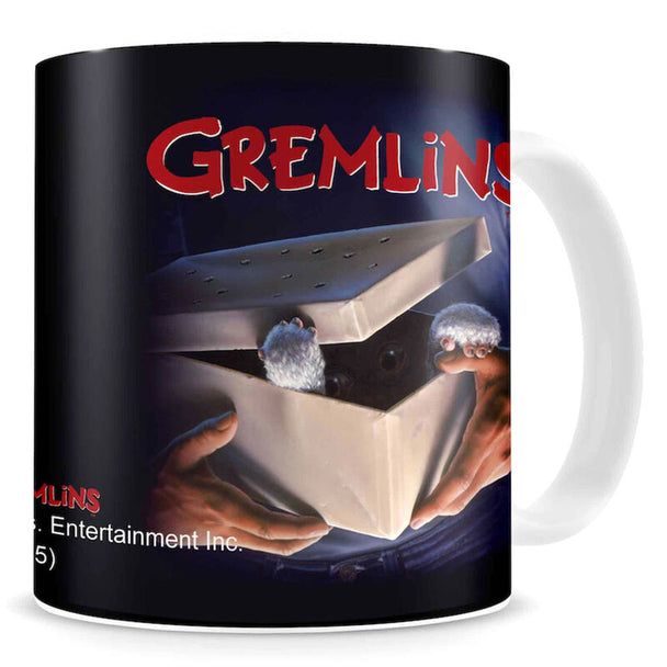Mug Gremlins Gizmo officiel SD TOYS avec design détaillé du personnage Gizmo sur fond blanc, tasse collector pour fans de cinéma.