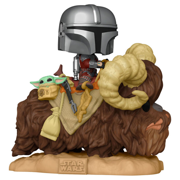 Détail de l'Enfant dans le sac porté par le Mandalorian sur la figurine Funko POP